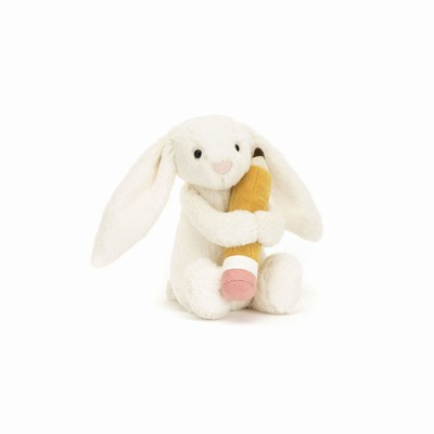 Jellycat Bashful Bunny with Pencil USA | 95178GWPC